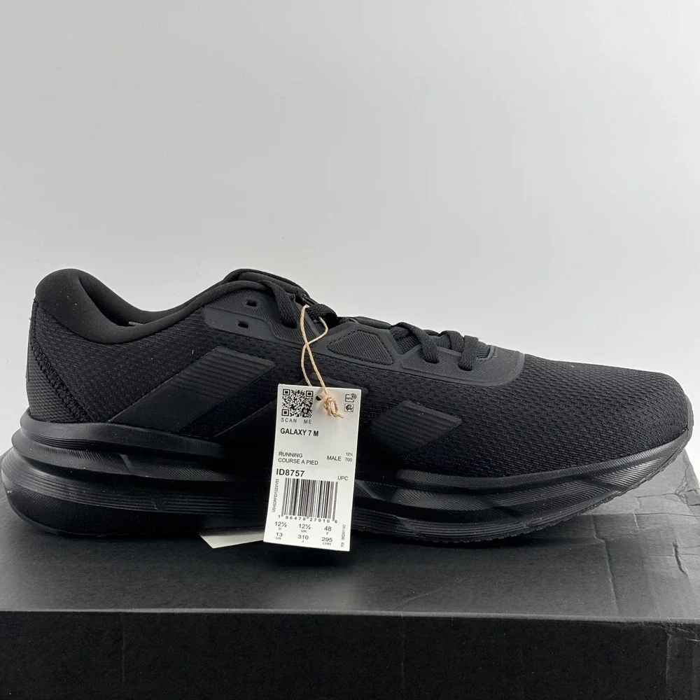 Adidas Galaxy 7 M Running Shoes Mens 13 Black ID8757 NWT New Tennis Pickleball